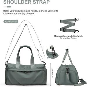 Gym Bag with Adjustable Strap and Shoe Compartment